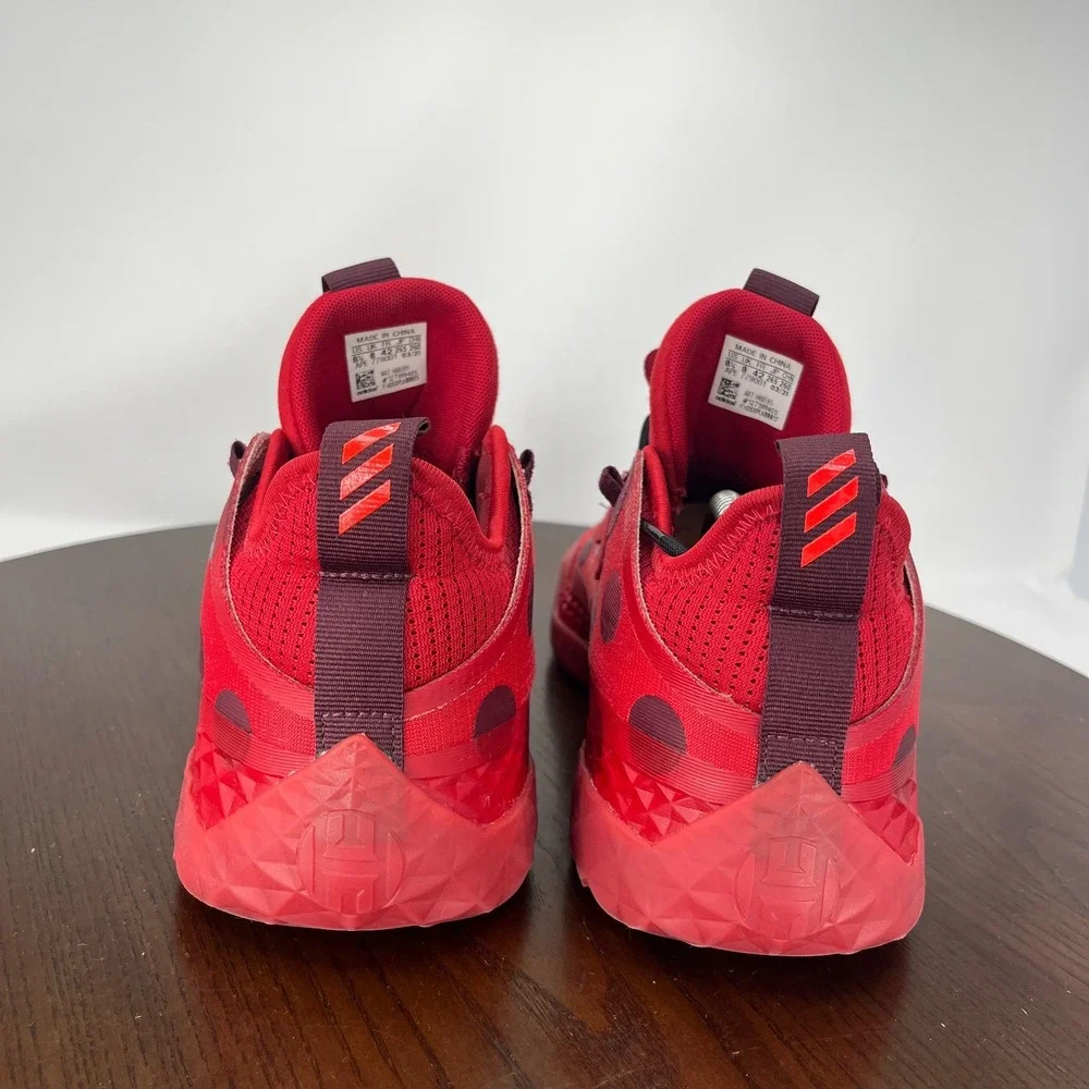 Adidas Harden Vol. 5 Futurenatural Shoes Men's 8.5 Red Polka Dot Sneakers H68595